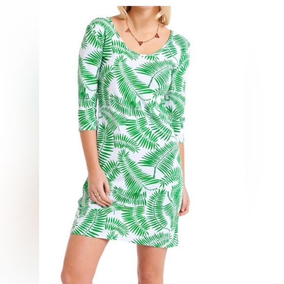 Persifor Palm Print Dress - Picture 1 of 5